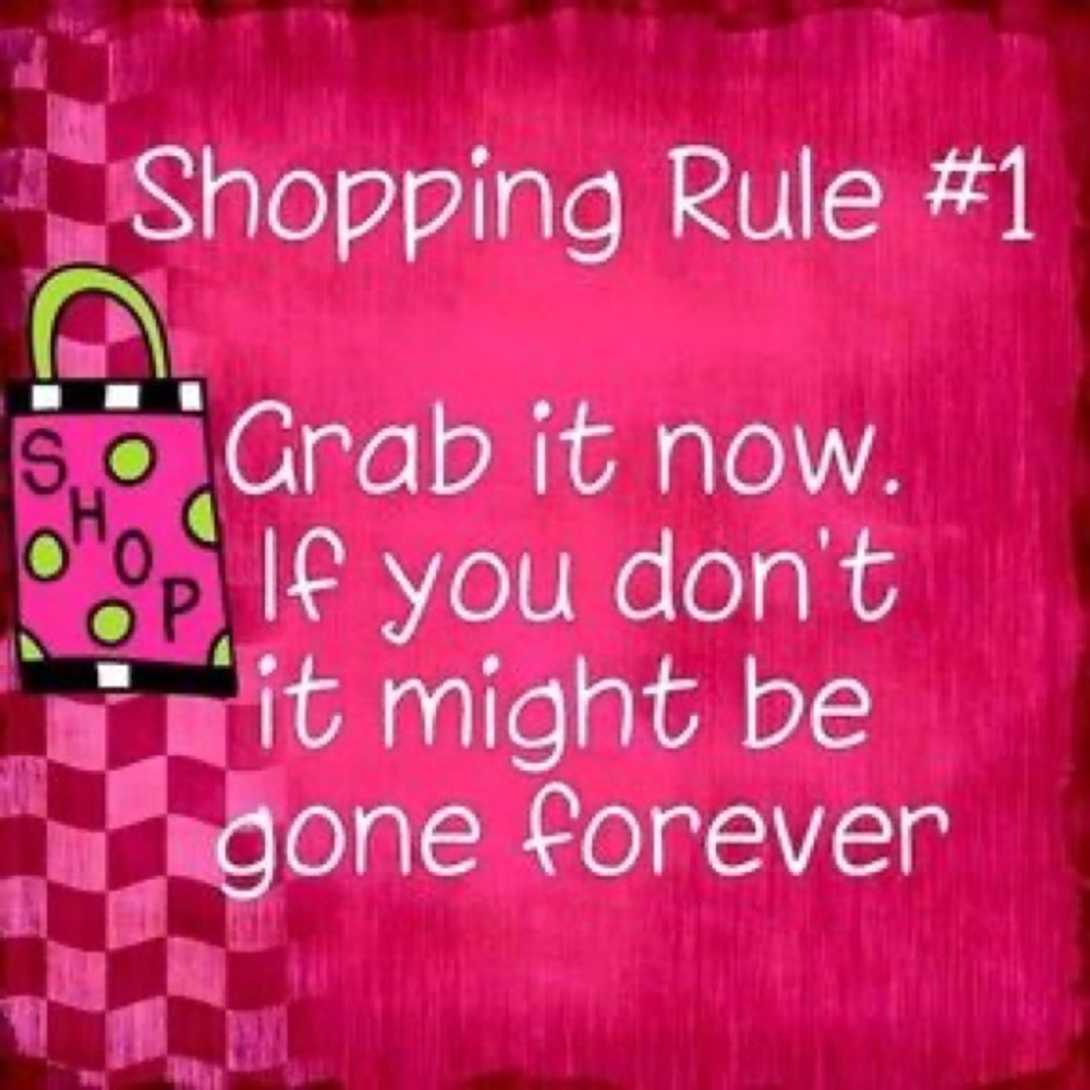 Shopping 🛍 Rule Number One